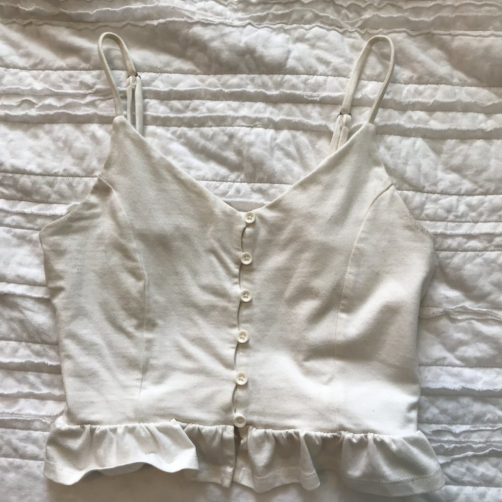 White Button-up Top